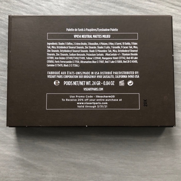 Viseart Neutral Mattes Milieu Eyeshadow Palette - Picture 4 of 6